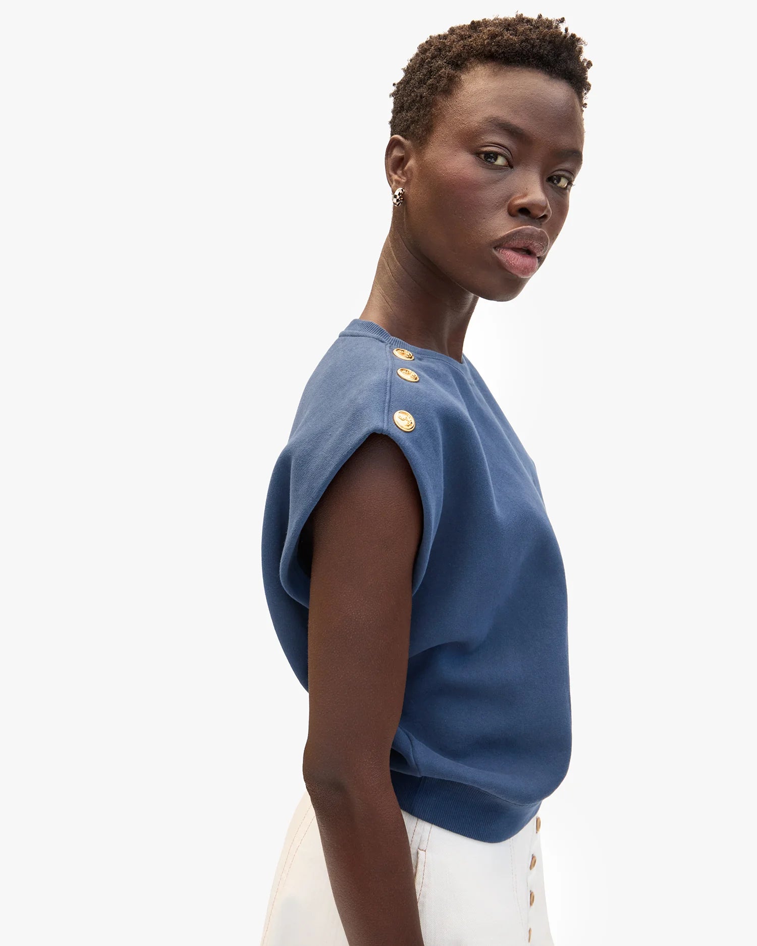 Clare V Le Vest Anchor Buttons AP-SS-VS-100016