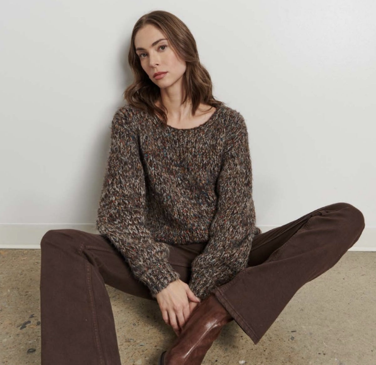 Line the Label Clover Sweater - Morning Dusk