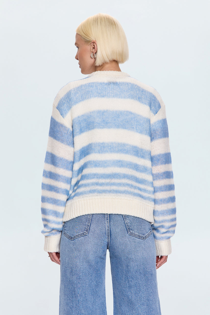 Pistola Moa Striped Bubble Sweater - Blue Gradient Stripe
