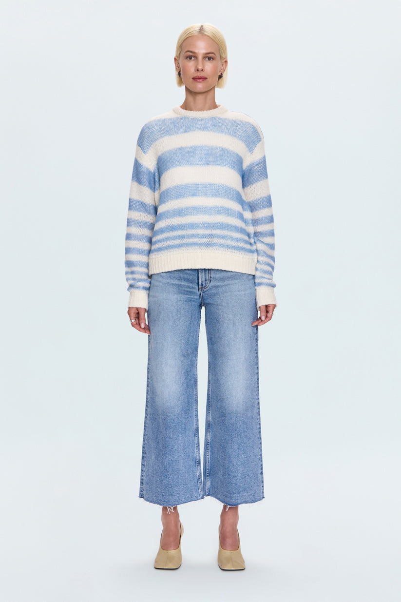 Pistola Moa Striped Bubble Sweater - Blue Gradient Stripe