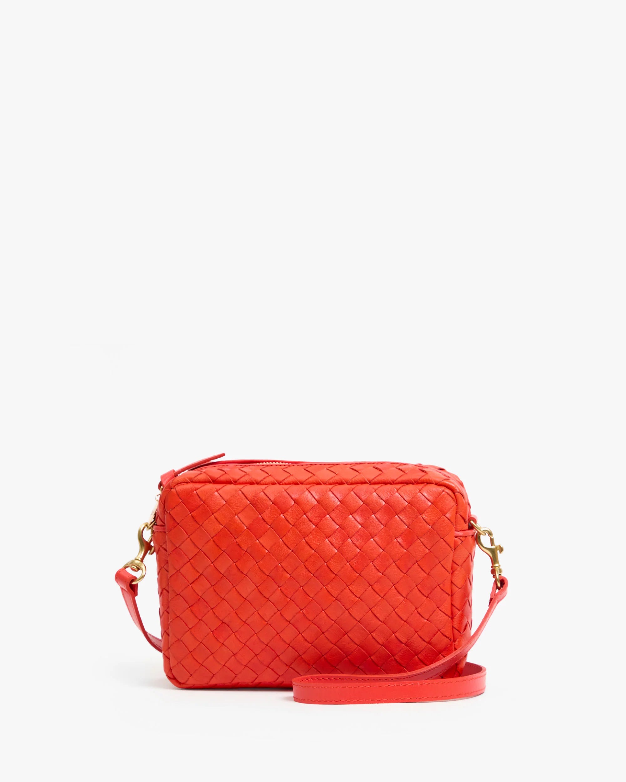 Clare V. Midi Sac Medium Woven Diagonal