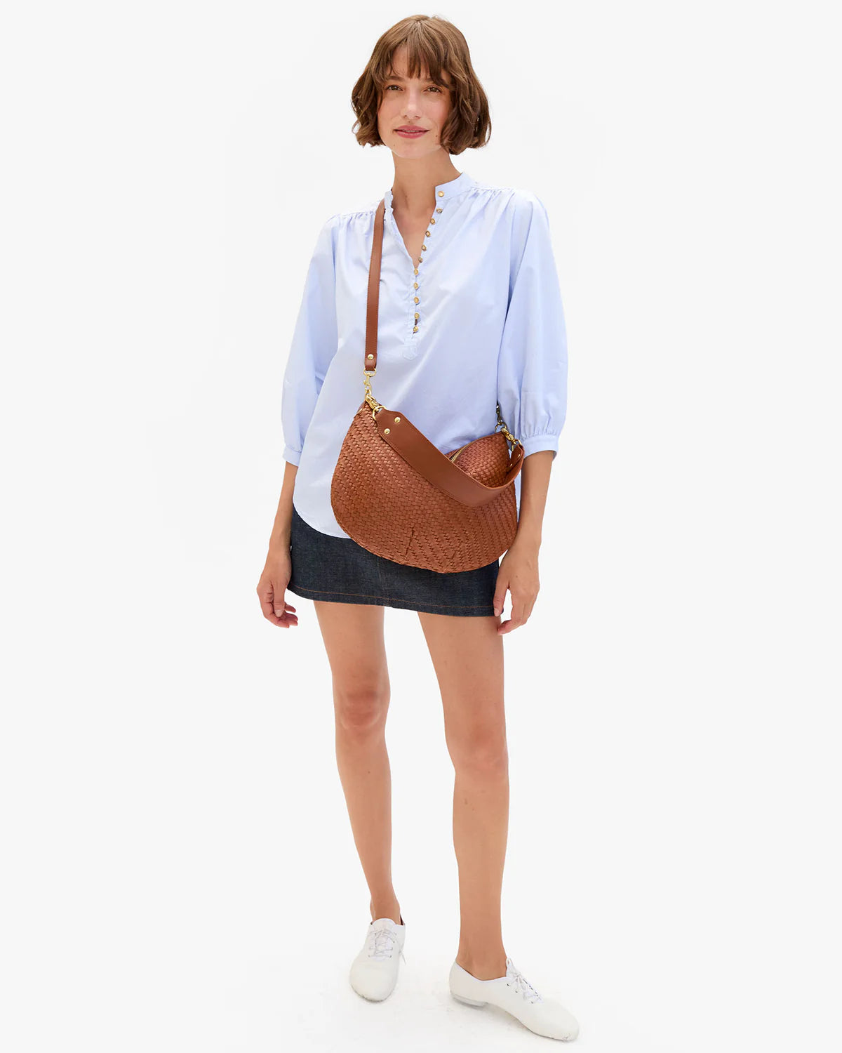 Clare V. Moyen Messenger Woven Zig-Zag HB-SH-MY-100057