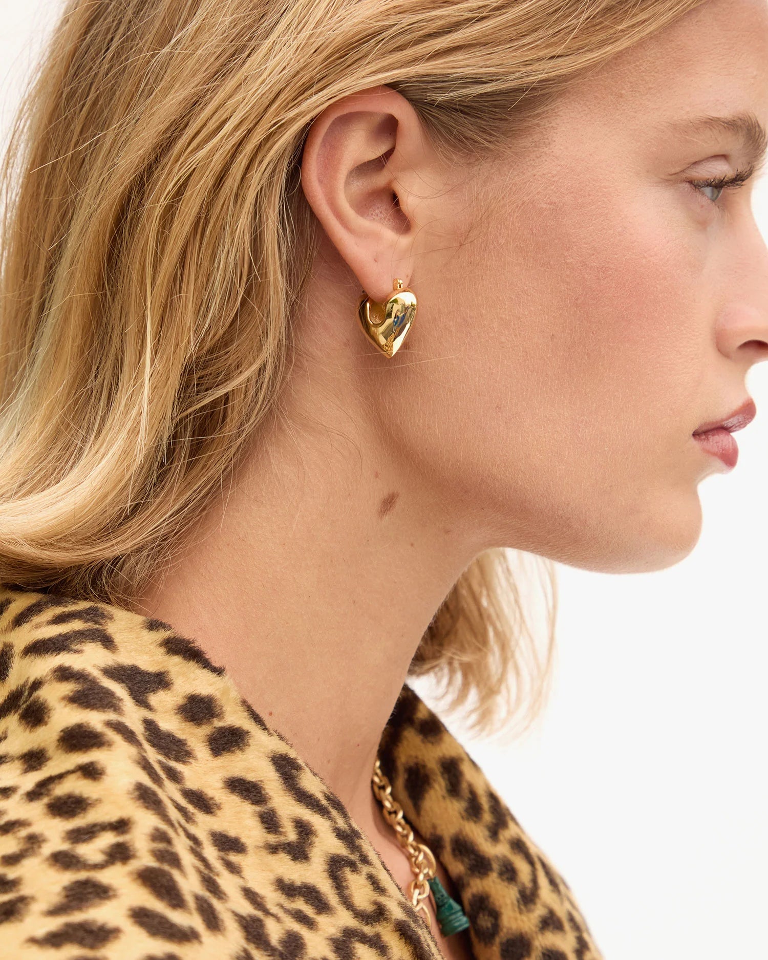 Clare V Mylar Heart Hoops CVJ1000164