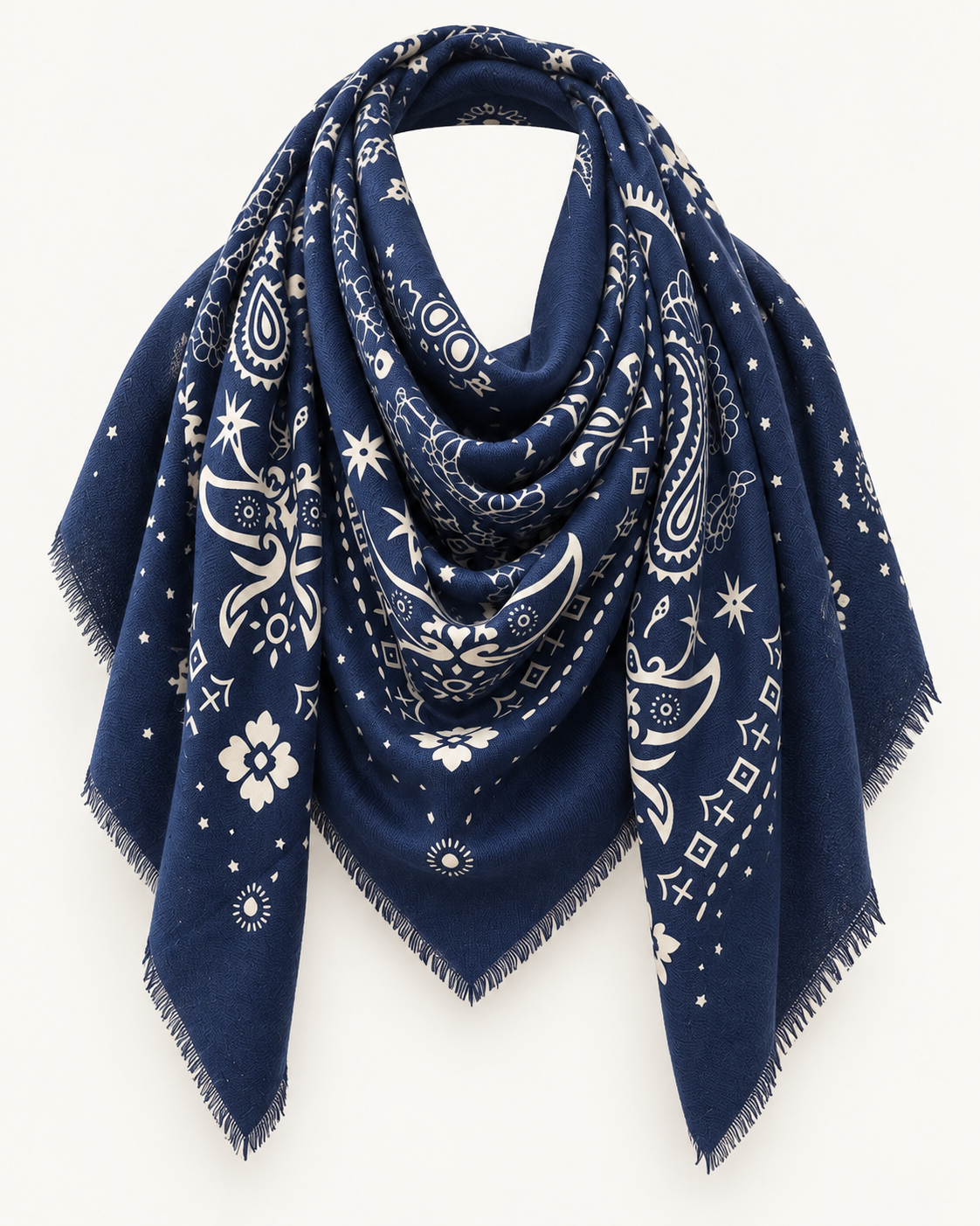 Catherine's Boutique Large Woolen Paisley Square K19