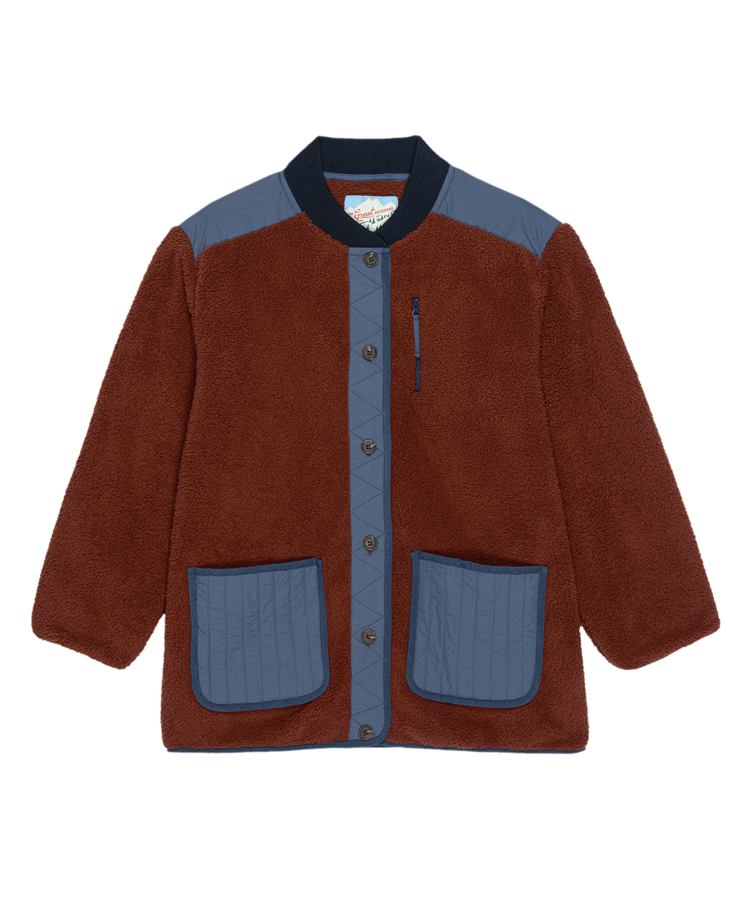 The Great The Plush Tundra Jacket in Chocolate & Navy