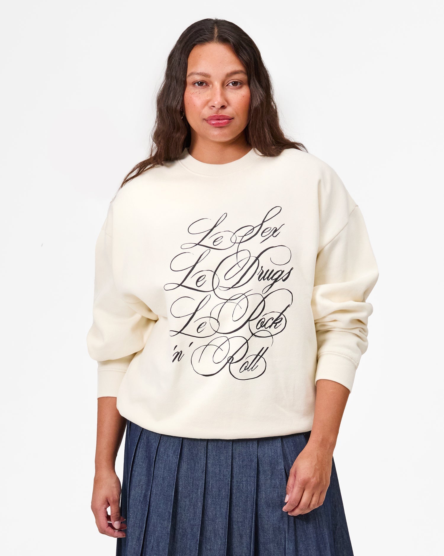 Clare V. Oversized Sweatshirt - Cream AP-LS-LS-100331