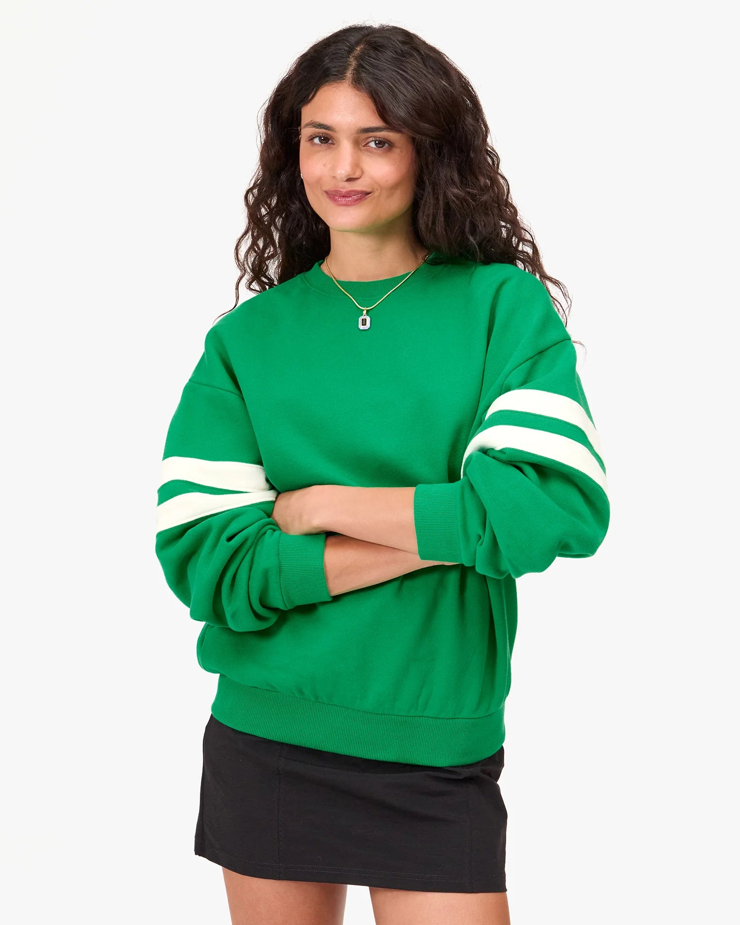Clare V Oversized Varsity Sweatshirt AP-LS-LS-100350
