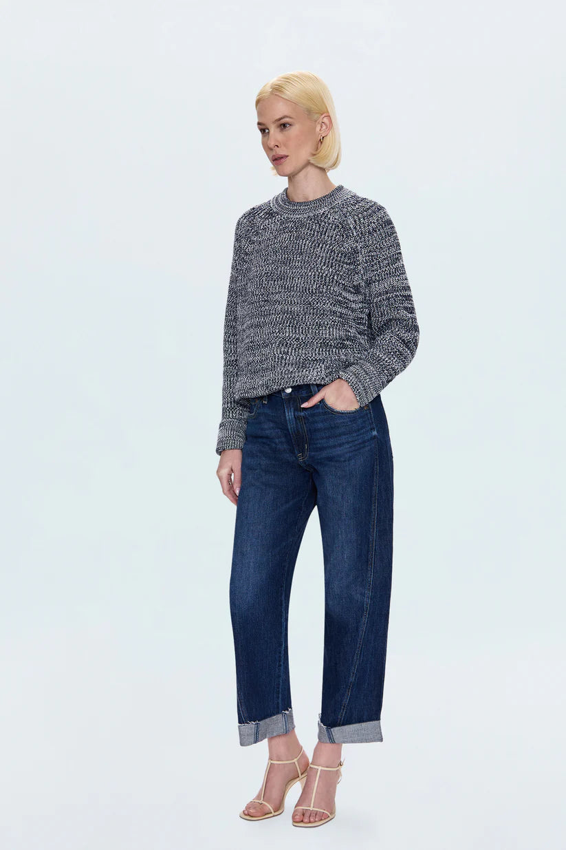 Pistola Kacey Mid Rise Cuffed Boyfriend in Cultivate