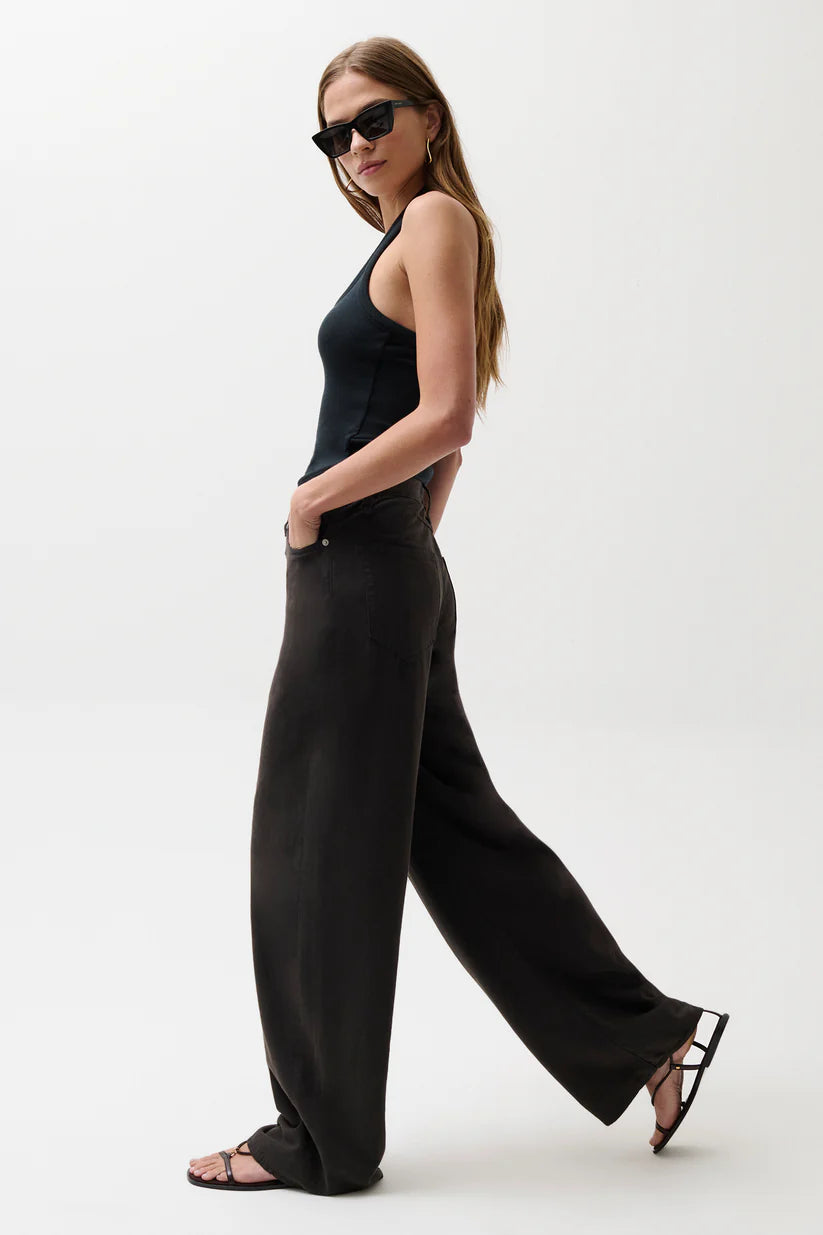 Psitola Sydney High Rise Linen Bowed Wide Pant