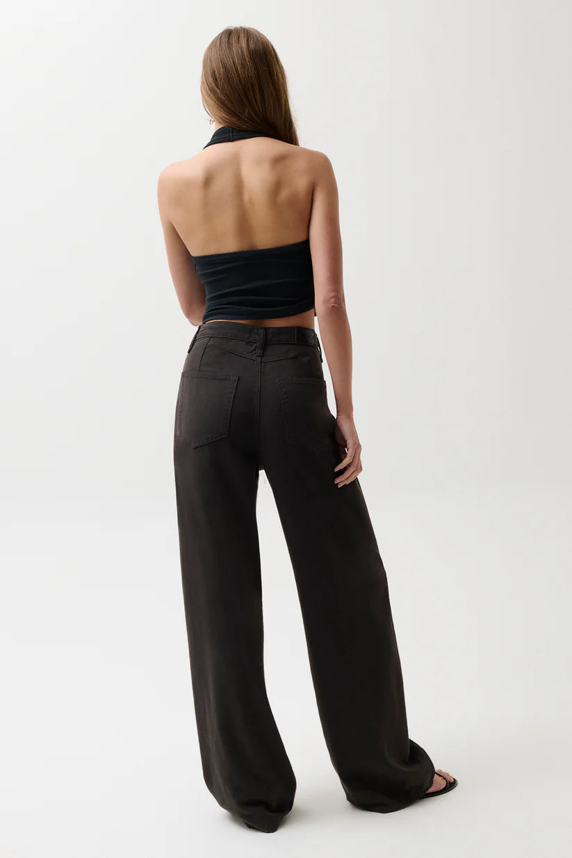 Psitola Sydney High Rise Linen Bowed Wide Pant