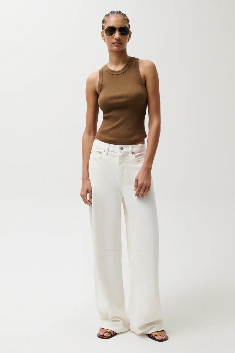 Pistola Sydney High Rise Bowed Linen Wide Jean
