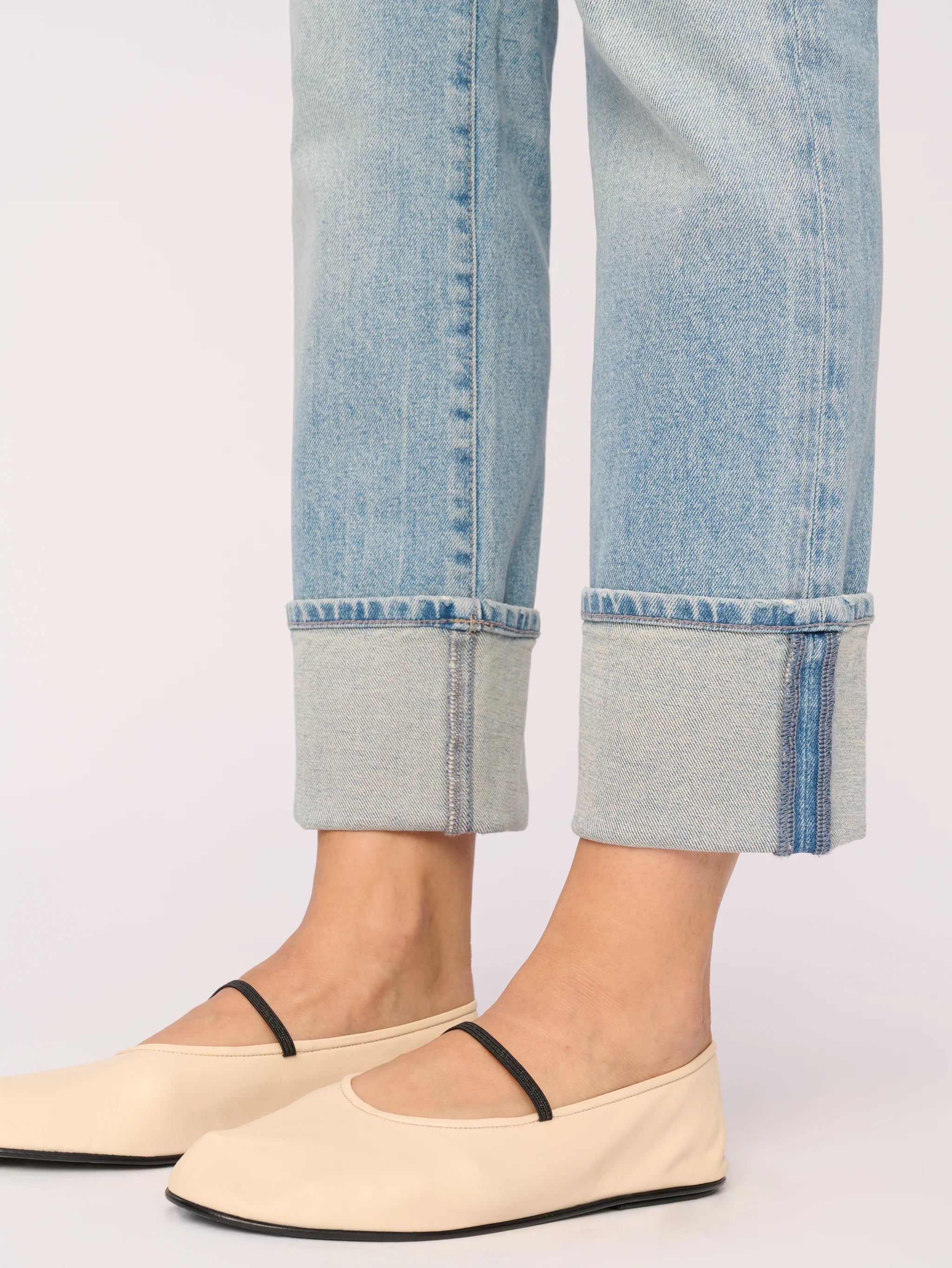 DL1961 Patti Straight High Rise Vintage Ankle Jeans Fiji Cuffed