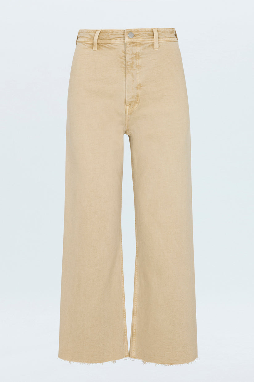 Pistola Penny Crop High Rise Wide Leg - Sand Dollar
