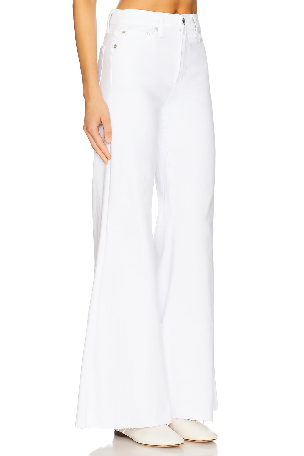 Pistola Izzy Mid Rise Wide Leg - Vivid White