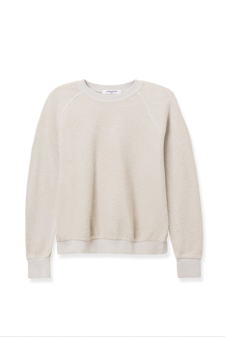 Perfect White Tee Ziggy Reverse Fleece Shrunken Crew Neck Sweatshirt