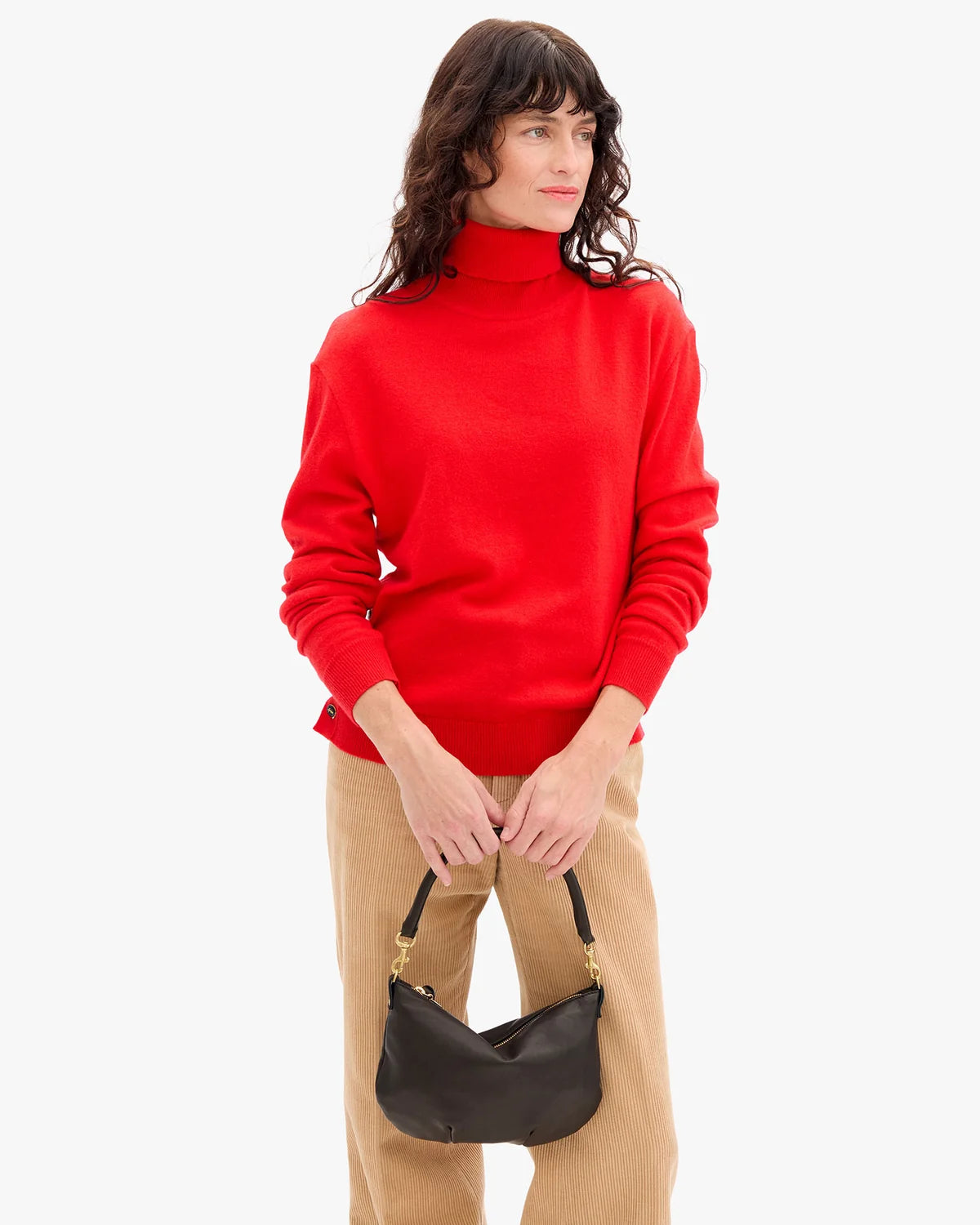 Clare V. Petit Moyen Messenger Italian Nappa 100006