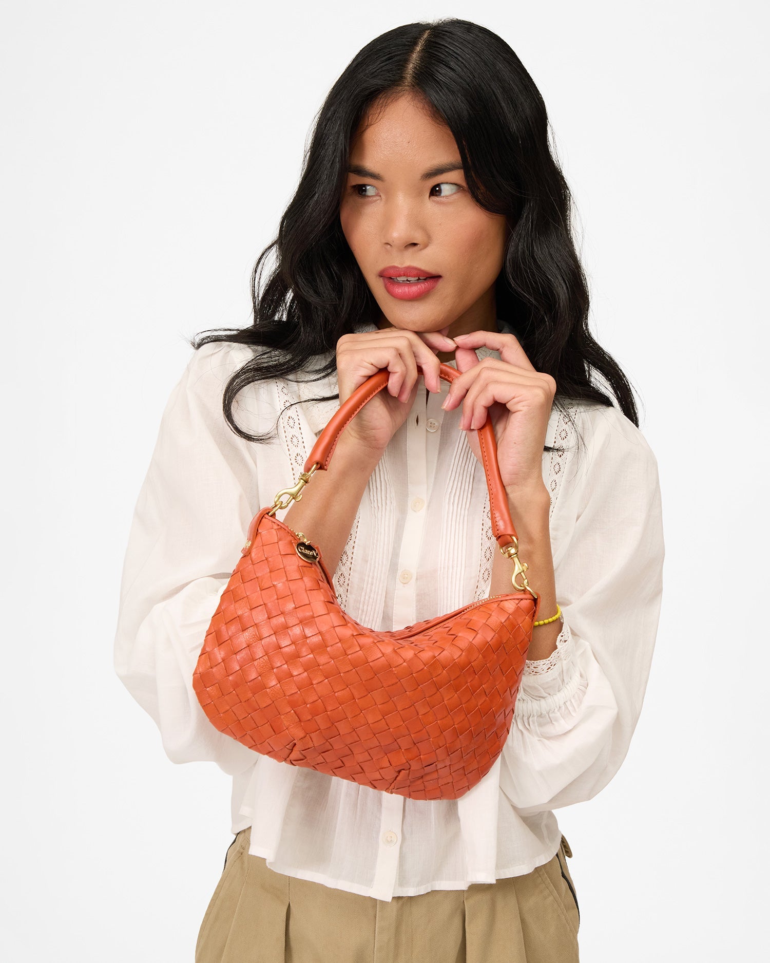 Clare V Petit Moyen Saltillo Diagonal Woven CVH1000664