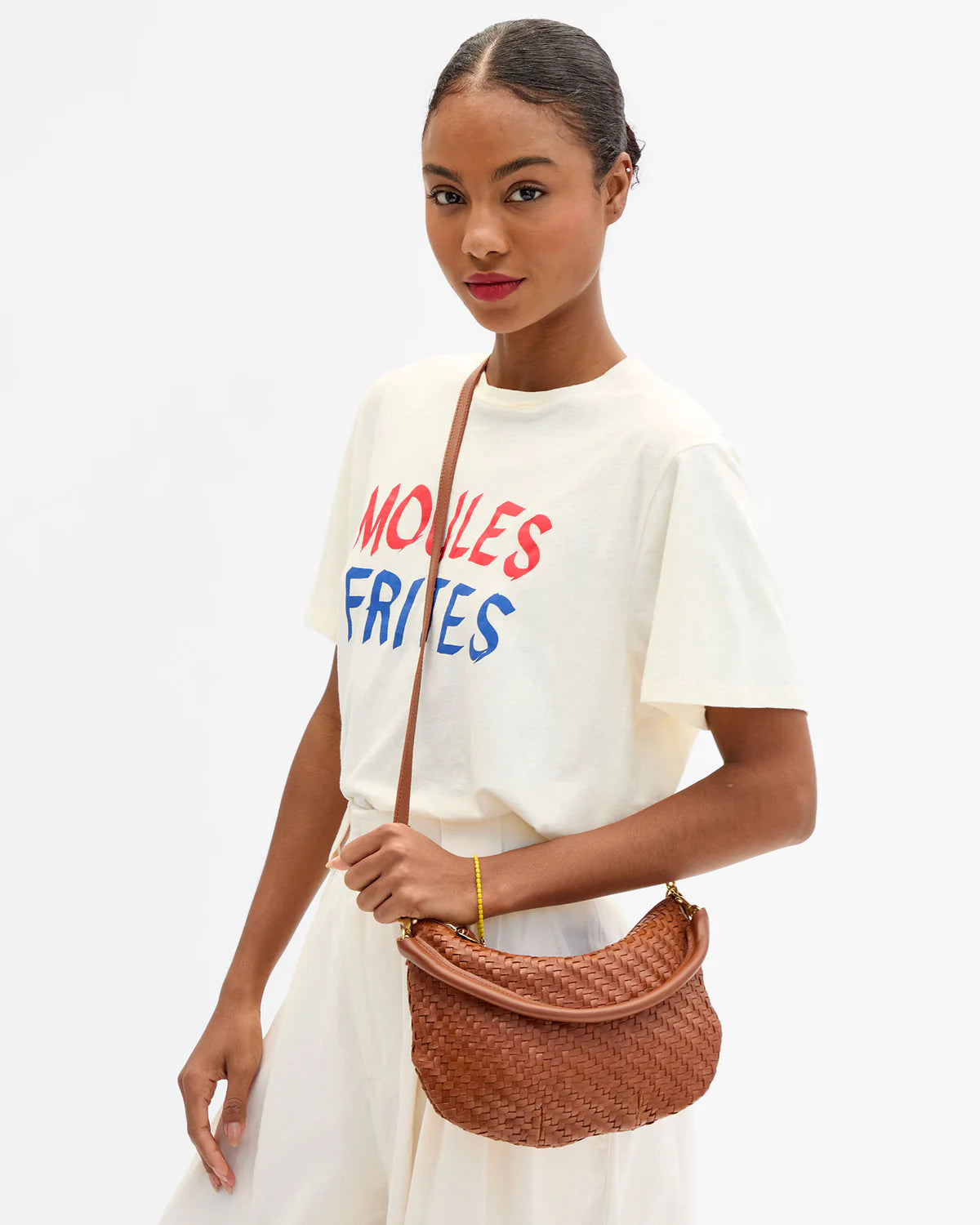 Clare V. Petit Moyen Messenger Woven HB-CB-MB-100018
