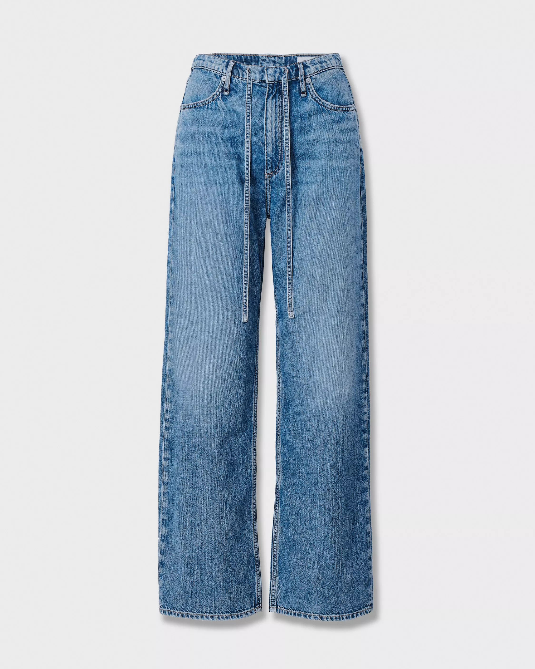 Rag & Bone Phoebe Drawstring Wide Leg Jeans