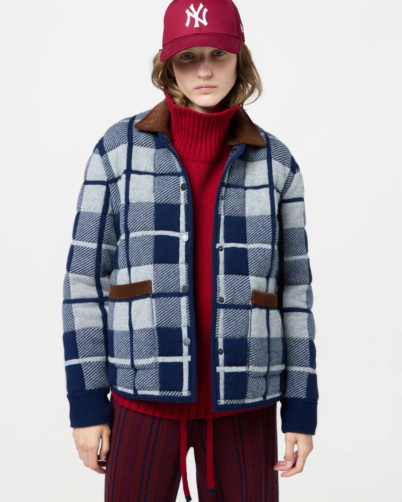 Guest in Residence Quilted Plaid Liner Jacket