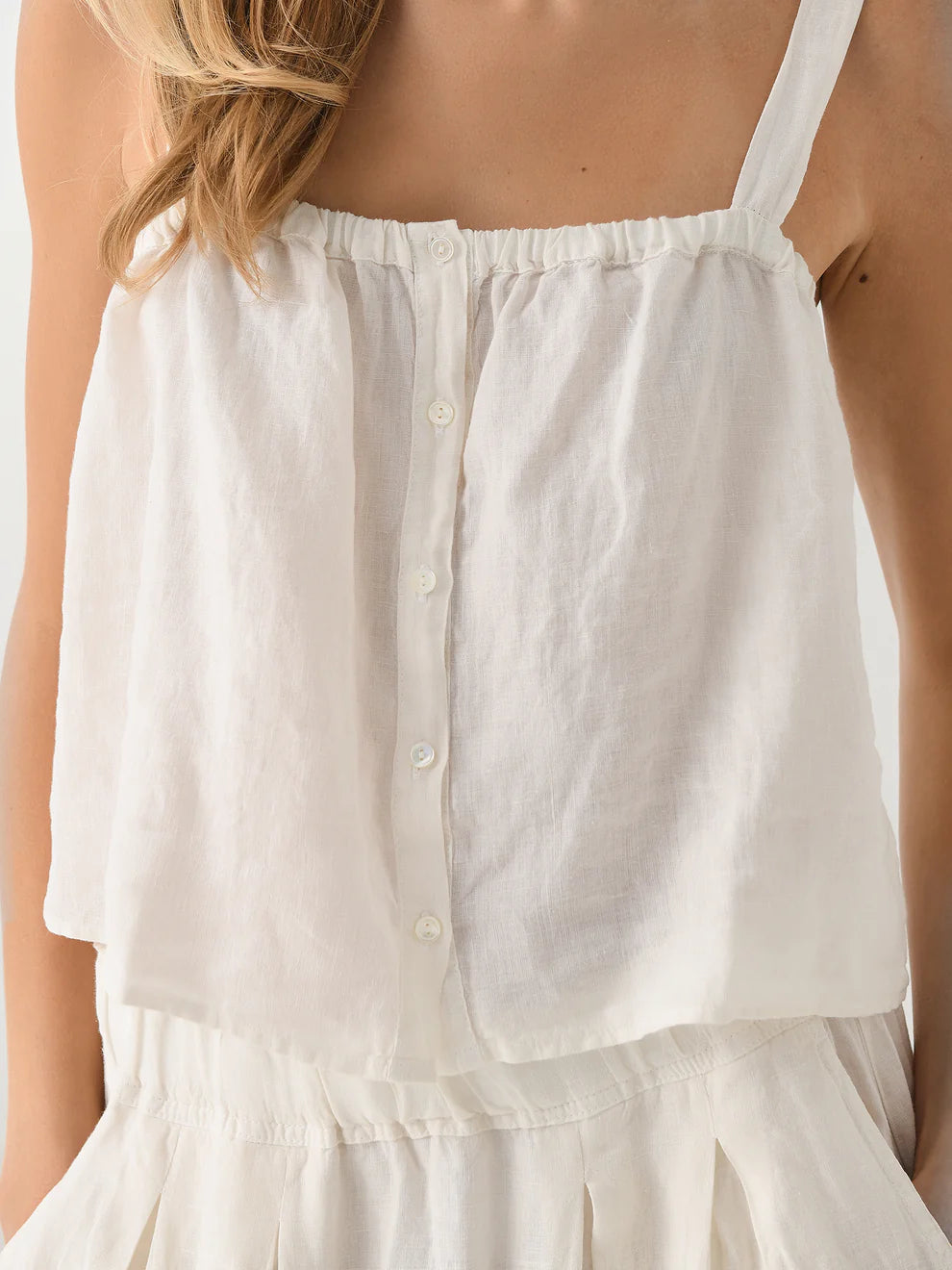Velvet Quin Linen Tank Top