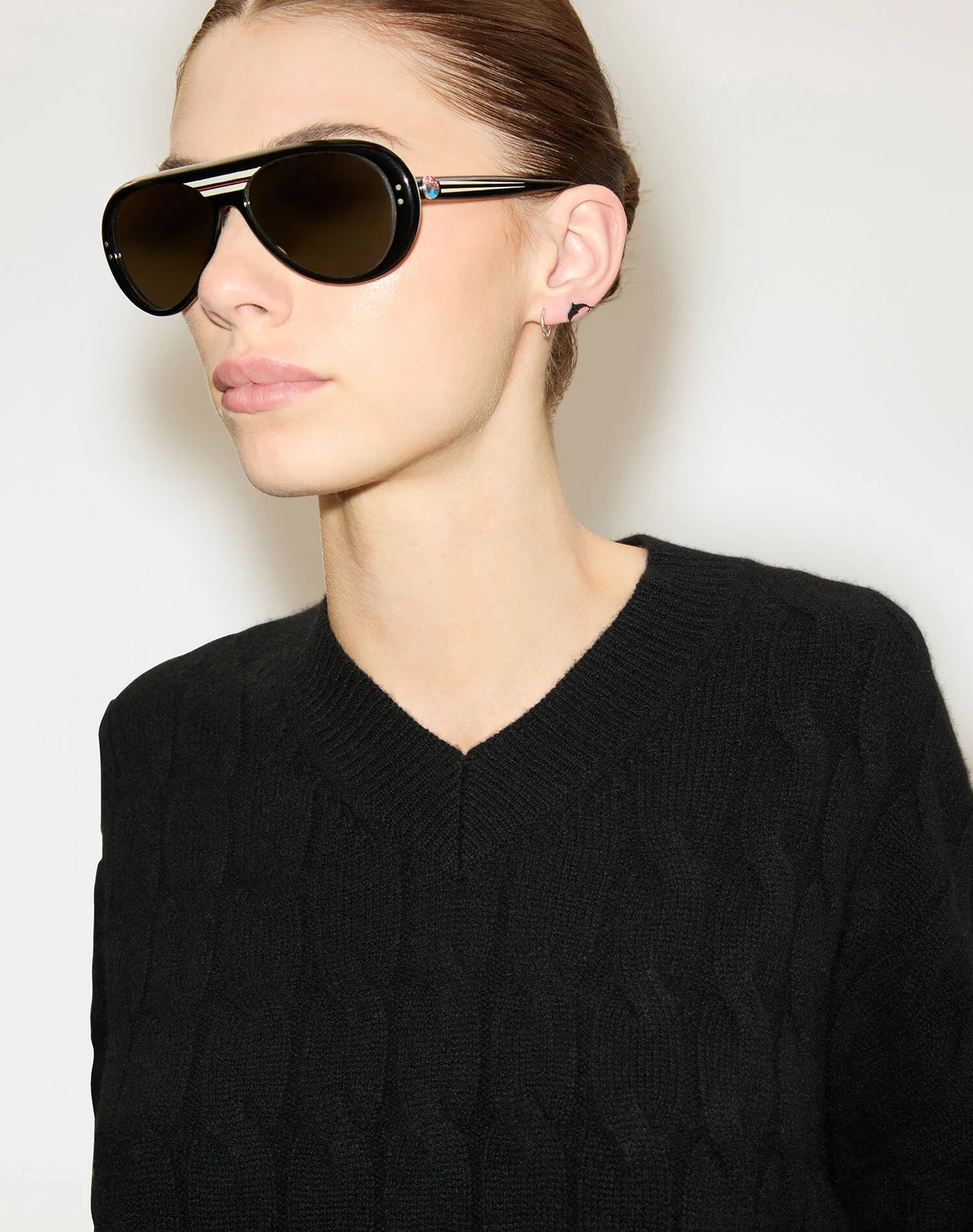 RE/DONE Cable V Neck Pullover 697-10WCVNPUL