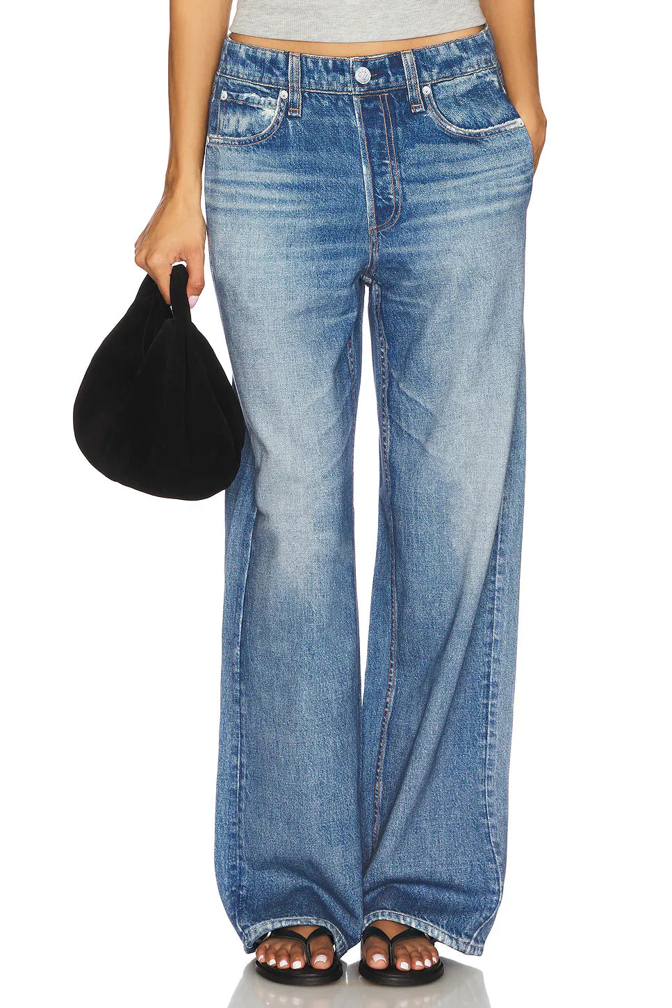 Rag & Bone Miramar Fleece Pull On Wide Leg