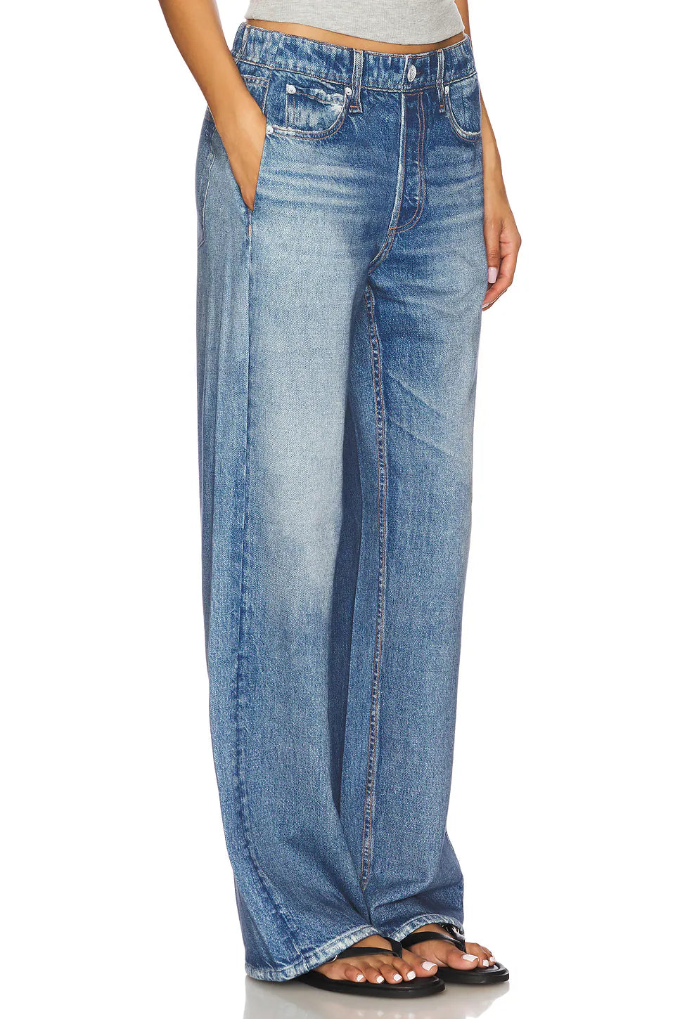 Rag & Bone Miramar Fleece Pull On Wide Leg