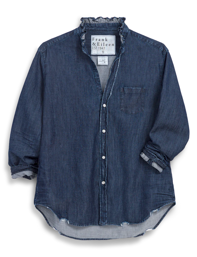 Frank and Eileen Eileen Ruffle Collar Button-Up Shirt