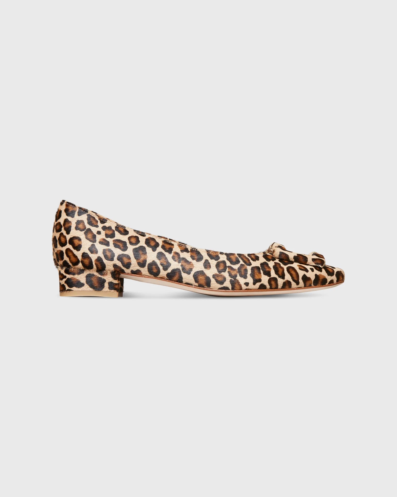 Ann Mashburn Buckle Shoe in Leopard Calf Hair