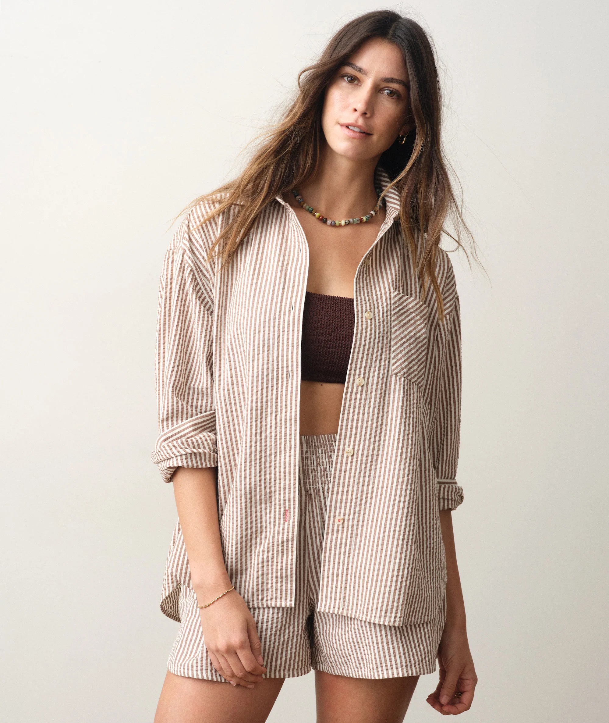 Marine Layer Gracey Oversized Seersucker Shirt
