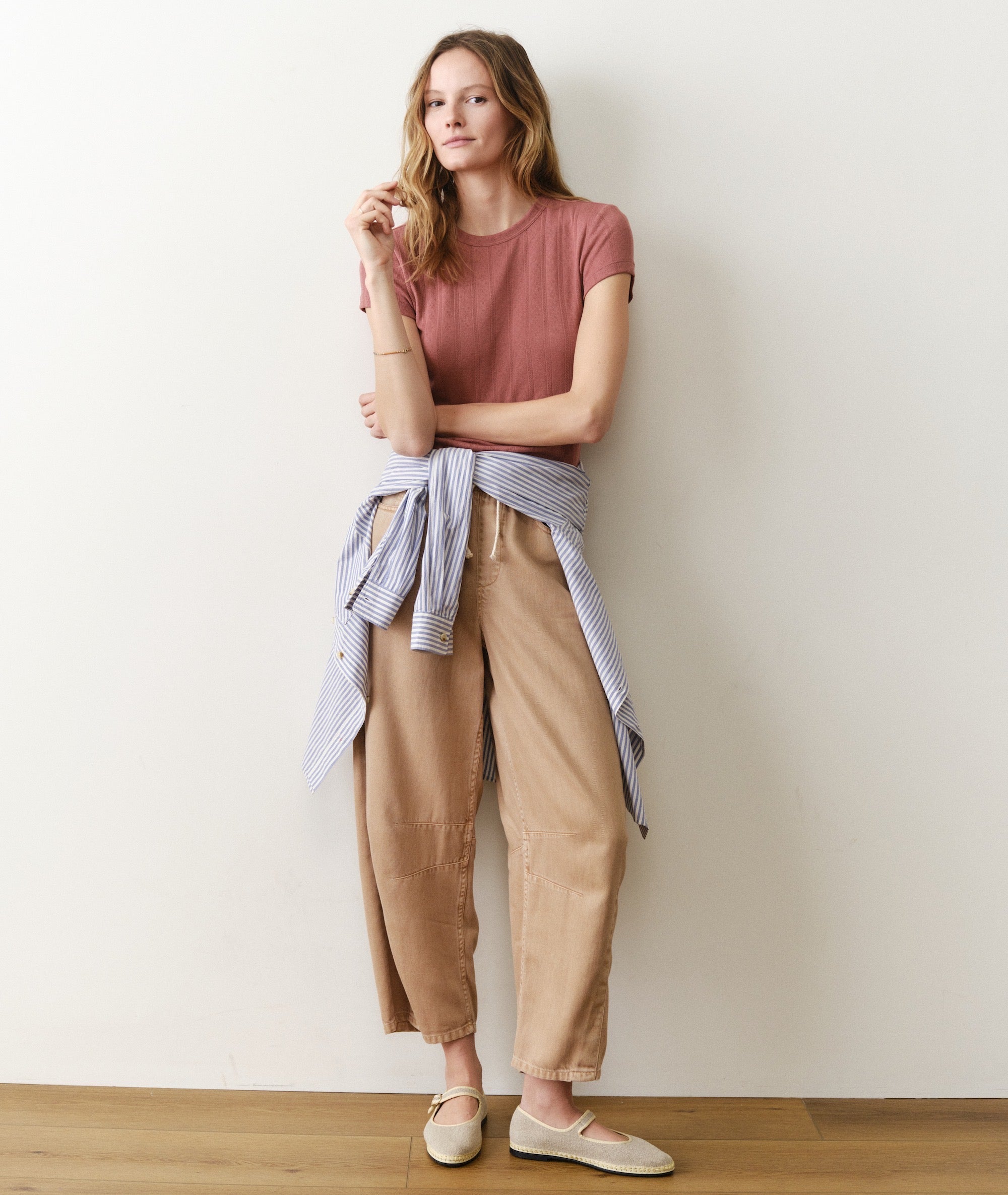 Marine Layer Lexi Pointelle Crew Tee