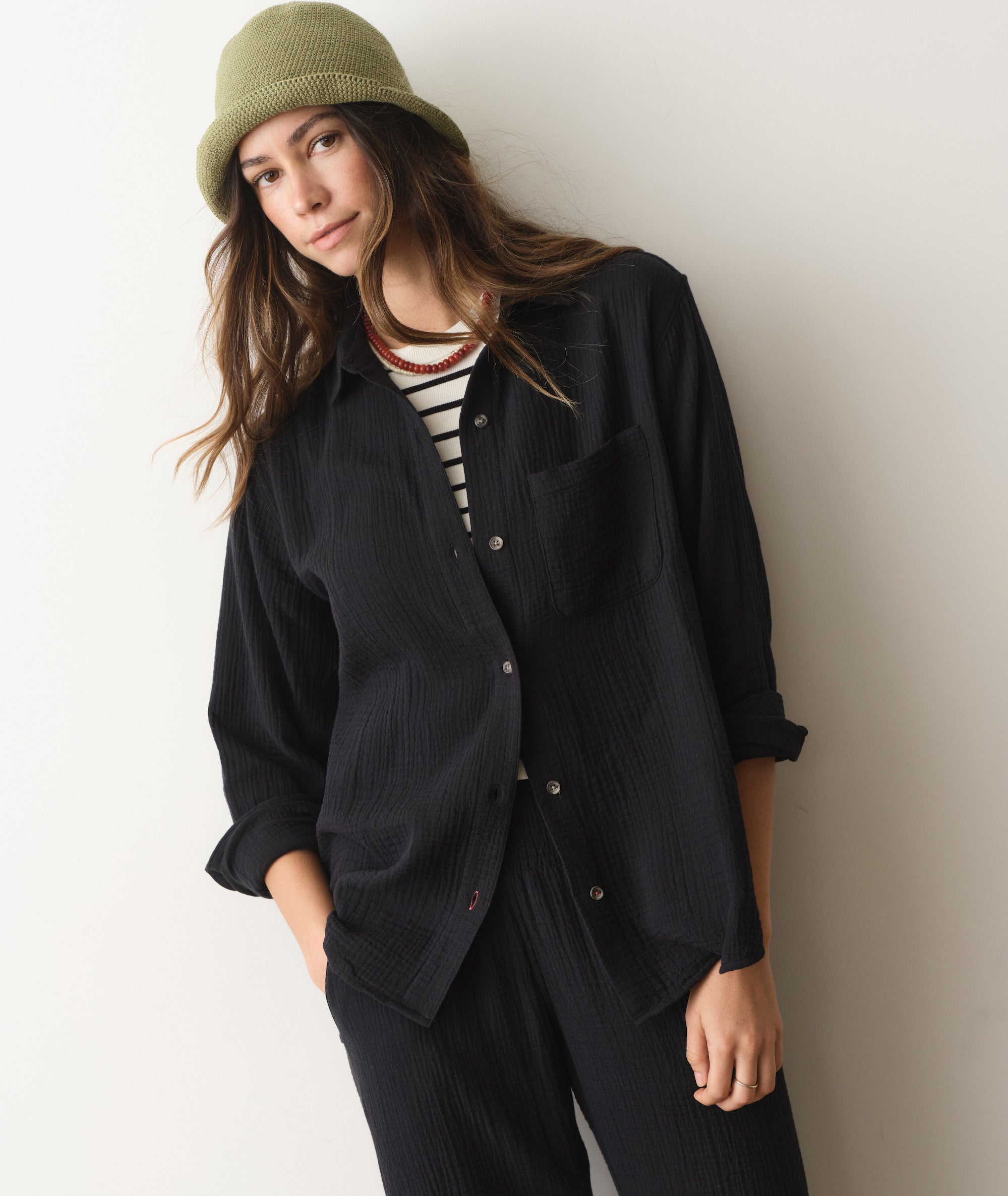 Marine Layer Jane Relaxed Double Cloth Shirt