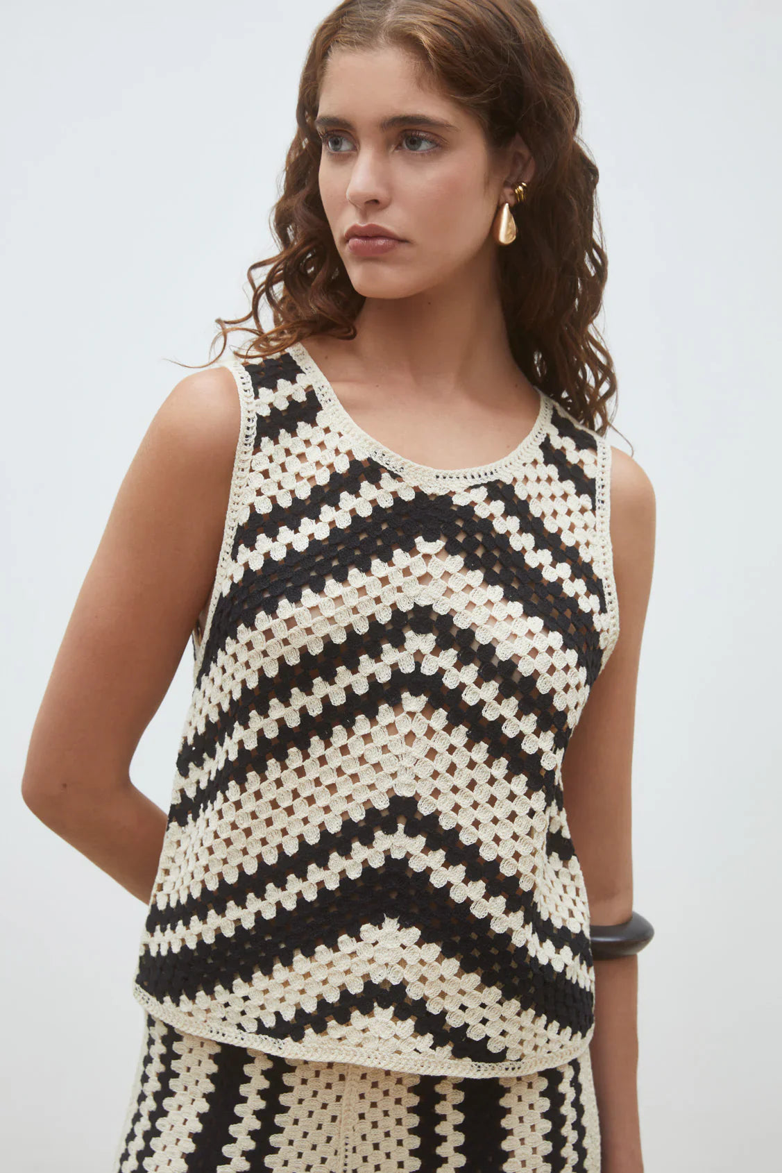 SUNCOO Pissaro Crochet Top