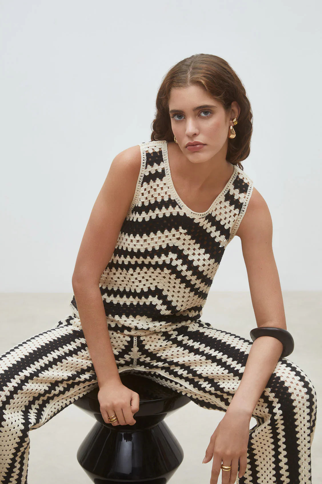SUNCOO Pissaro Crochet Top