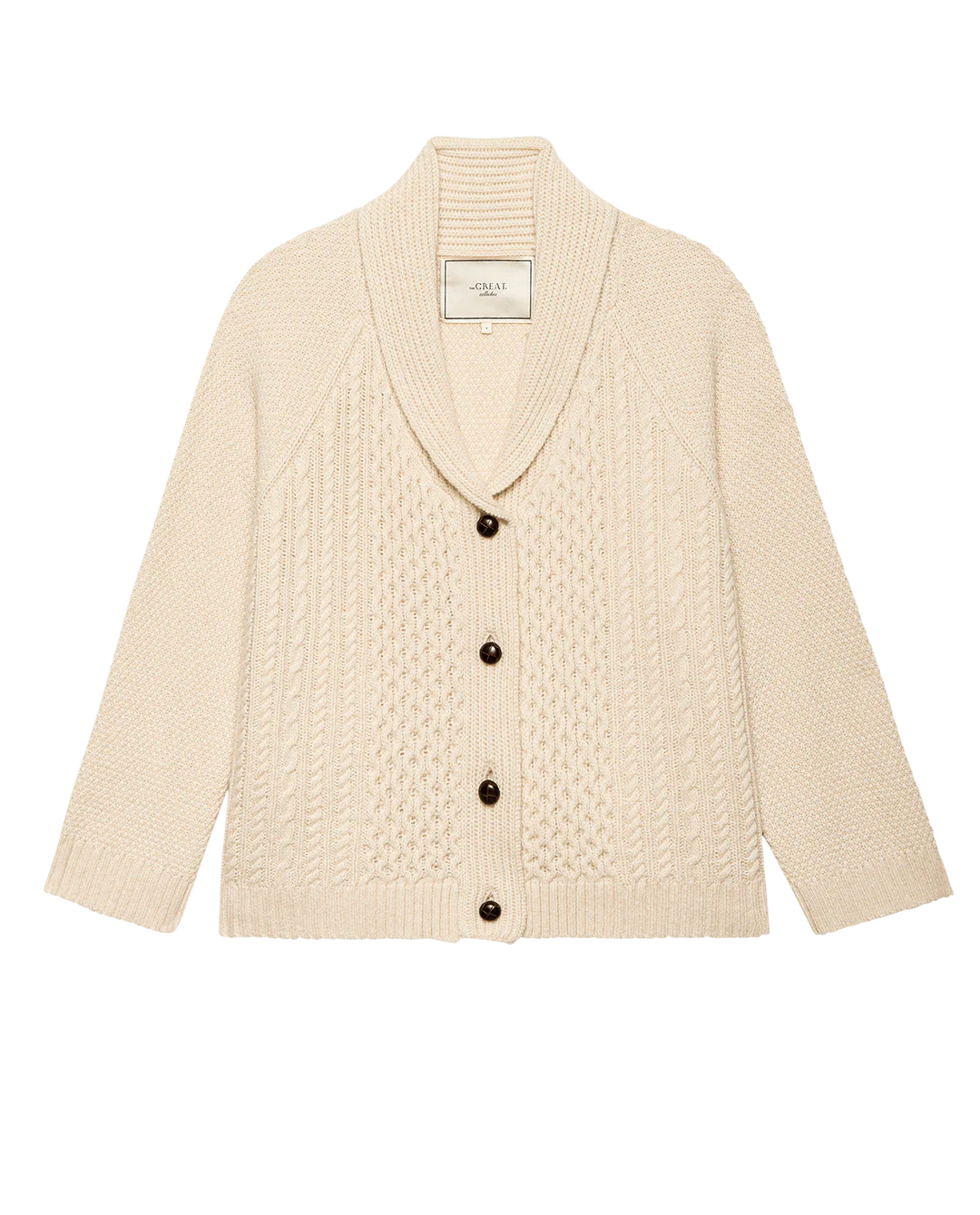 The Great Cashmere Cable Lodge Cardigan