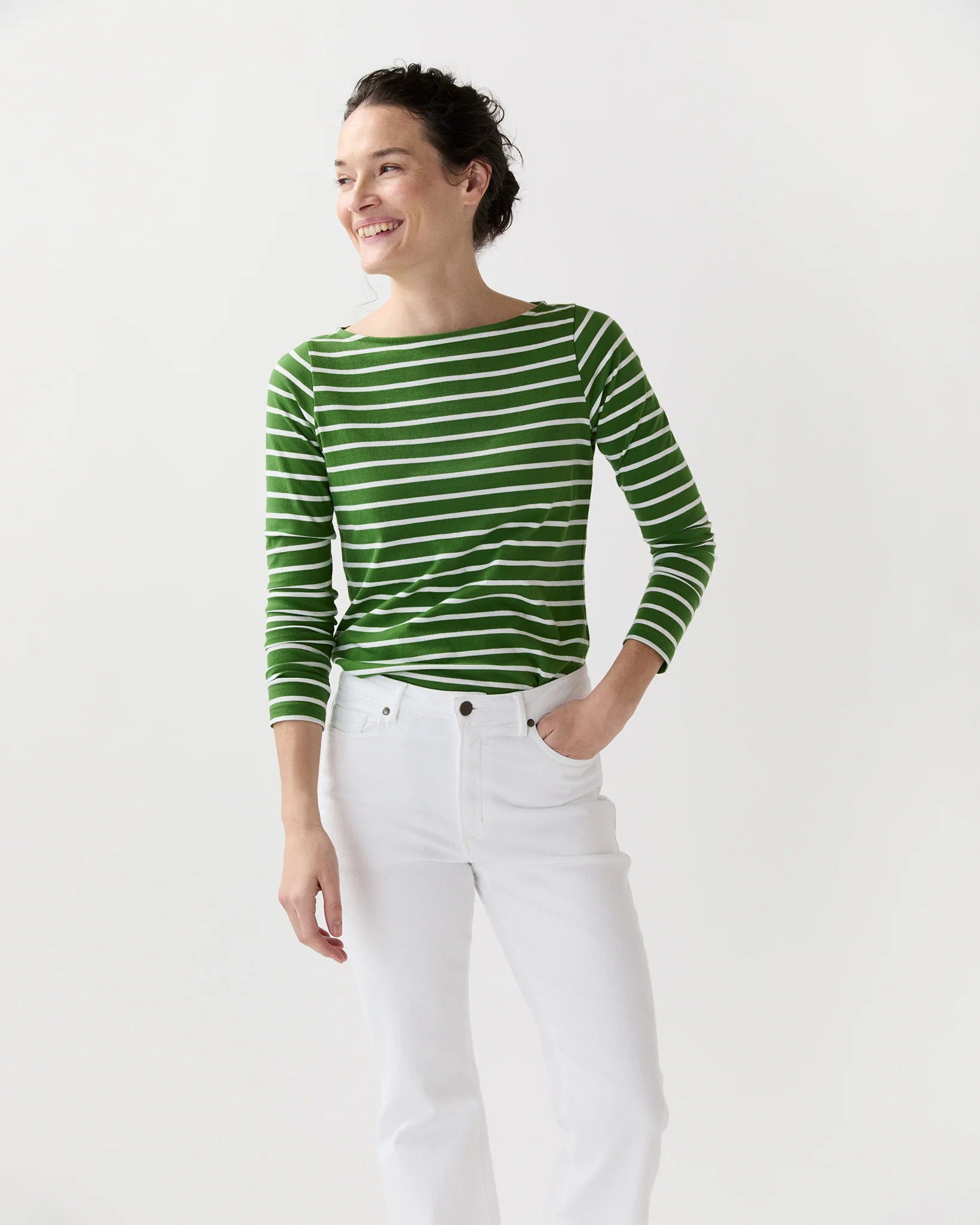 Ann Mashburn Long-Sleeved Boatneck Tee