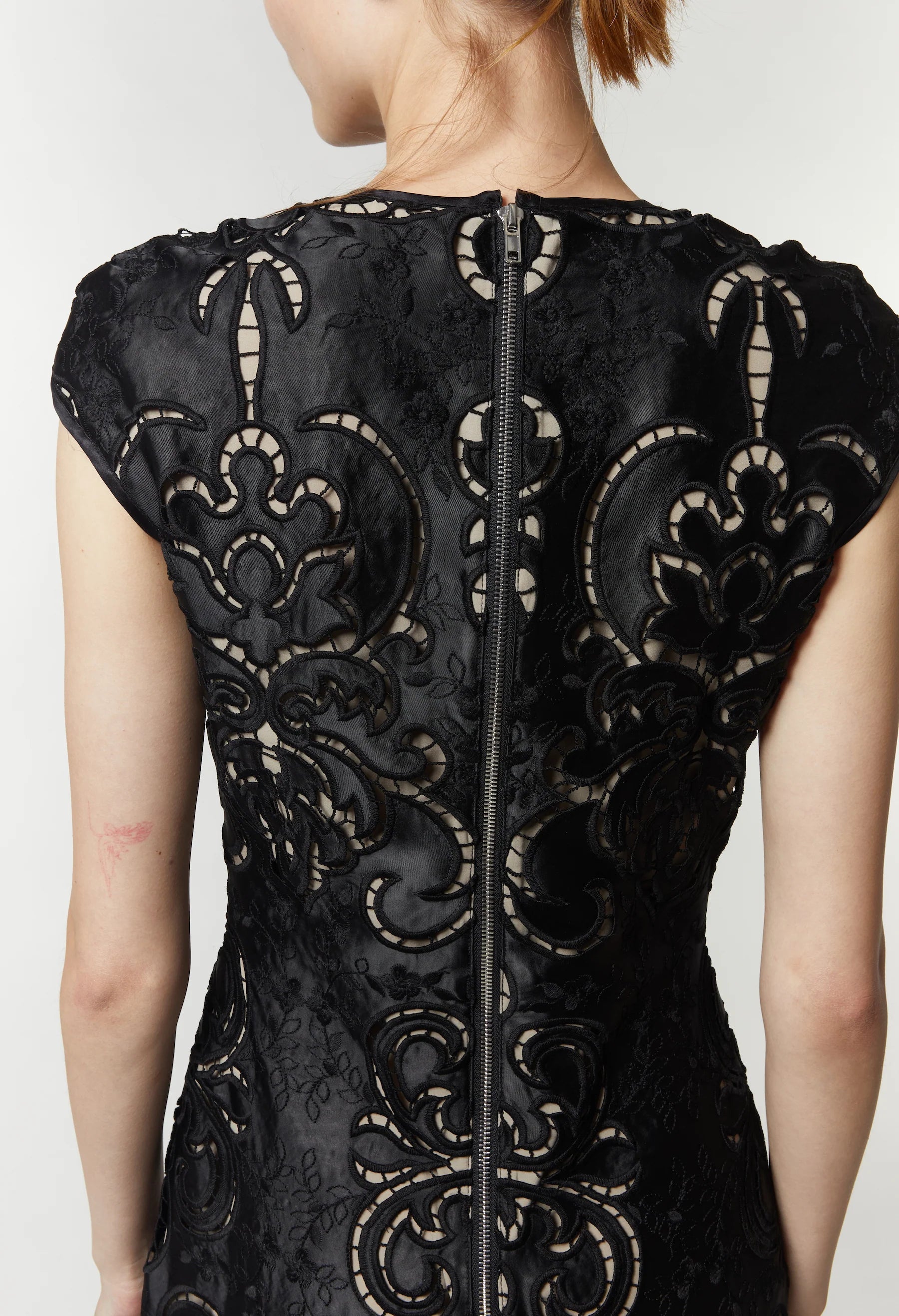 Saint Art Aida Cut Out Dress Black Lace