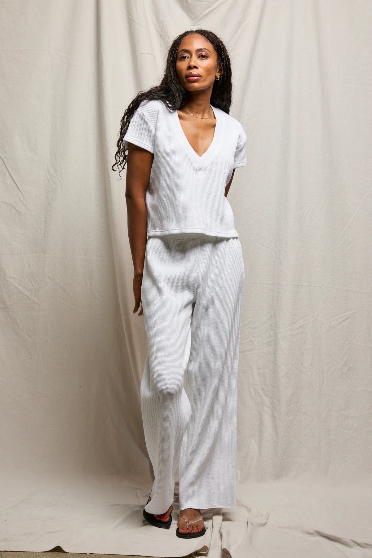 Perfect White Tee Shane Waffle Pants