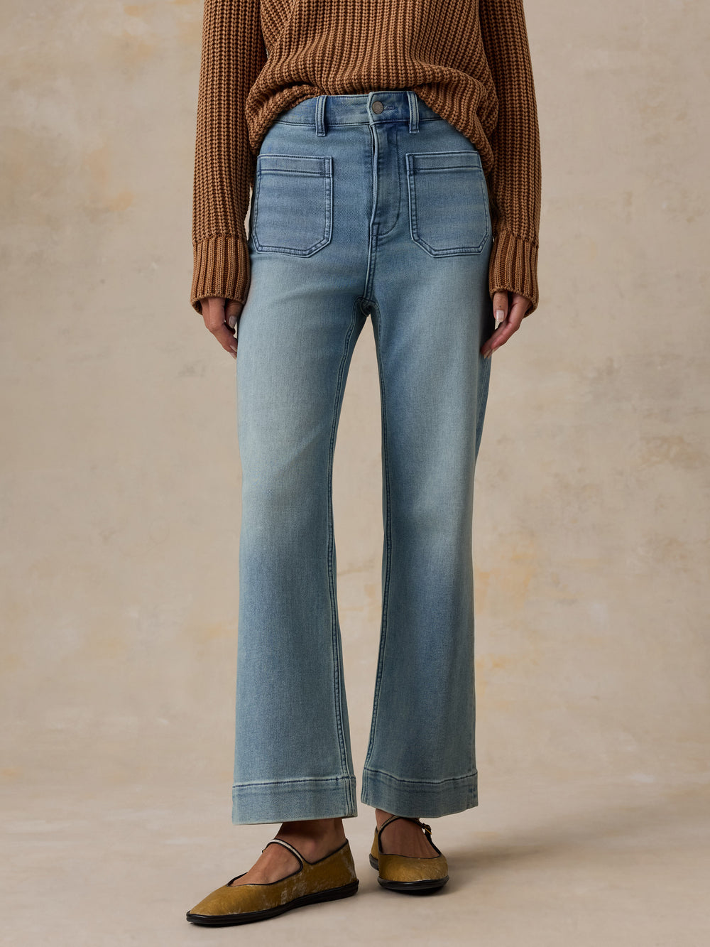 Faherty Stretch Terry Patch Pocket Ankle Pant