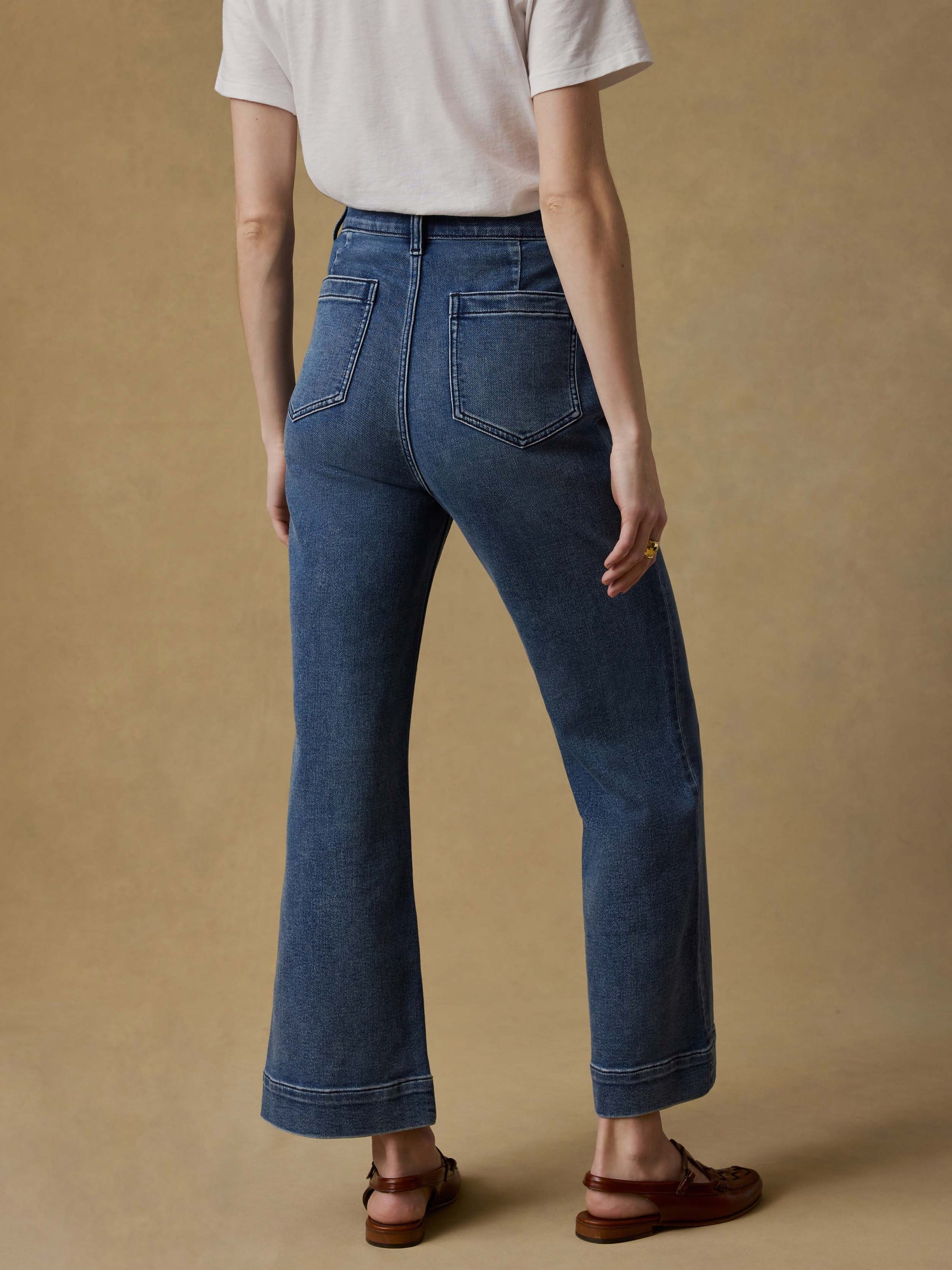 Faherty Stretch Terry Patch Pocket Ankle Pant