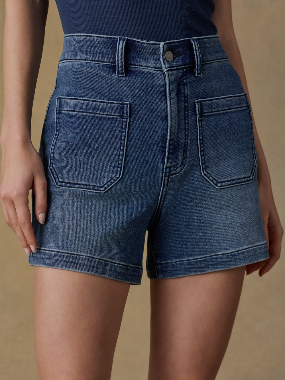 Faherty Stretch Terry Patch Pocket Short - Riverton