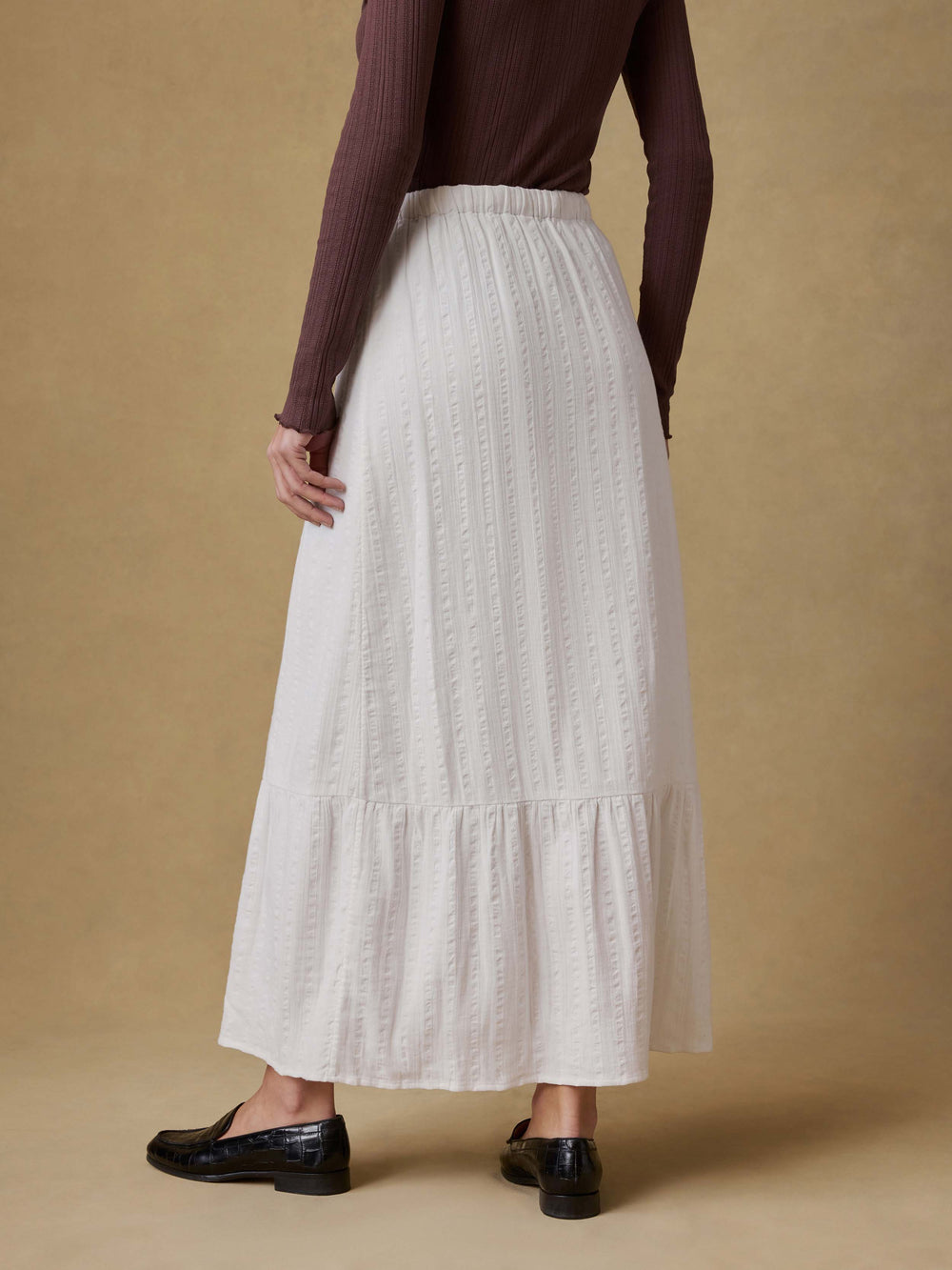 Faherty Dune Cotton Gauze Rees Skirt - White
