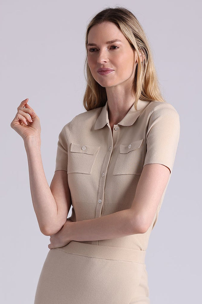 Minnie Rose Collared Shirt with Pockets 9797