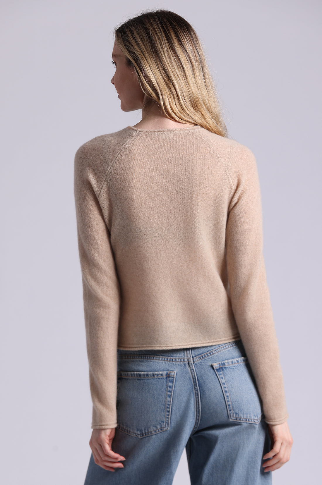 Minnie Rose Sheer Luxury Cashmere Raglan Crew 9705