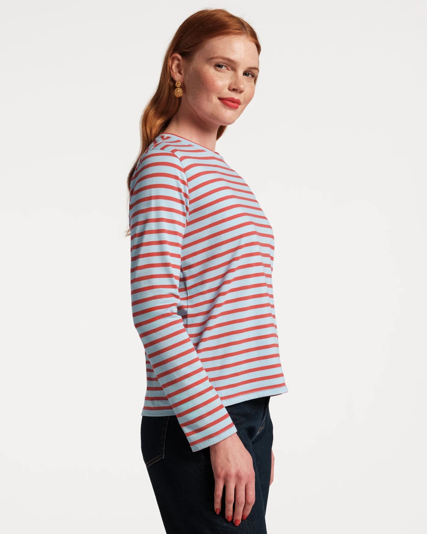 Frances Valentine Long Sleeved Striped T Shirt