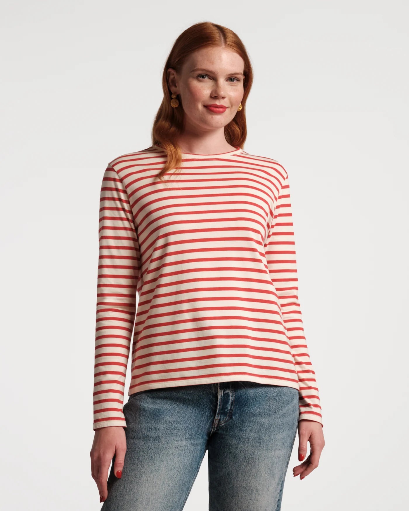 Frances Valentine Long Sleeved Striped T Shirt