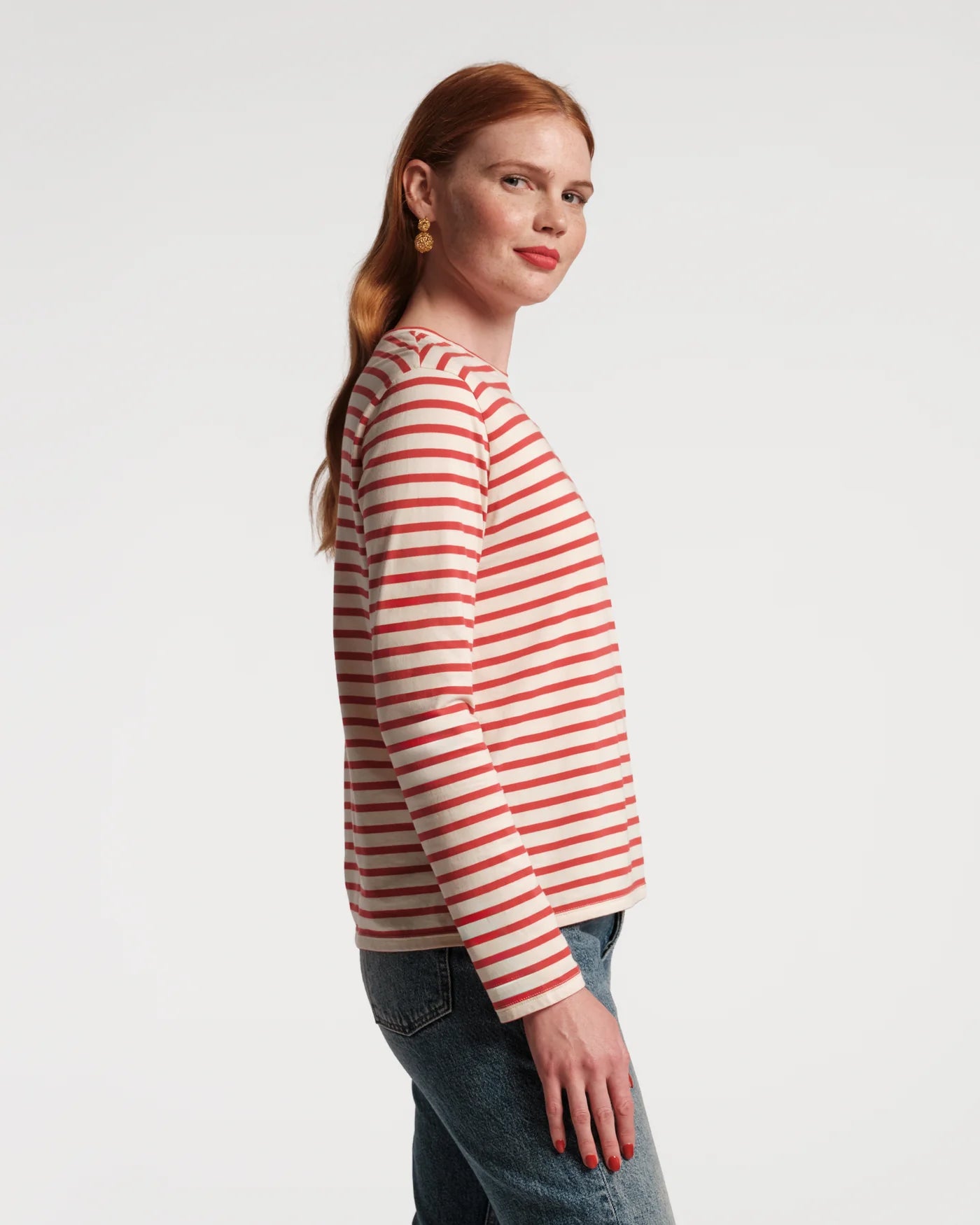 Frances Valentine Long Sleeved Striped T Shirt