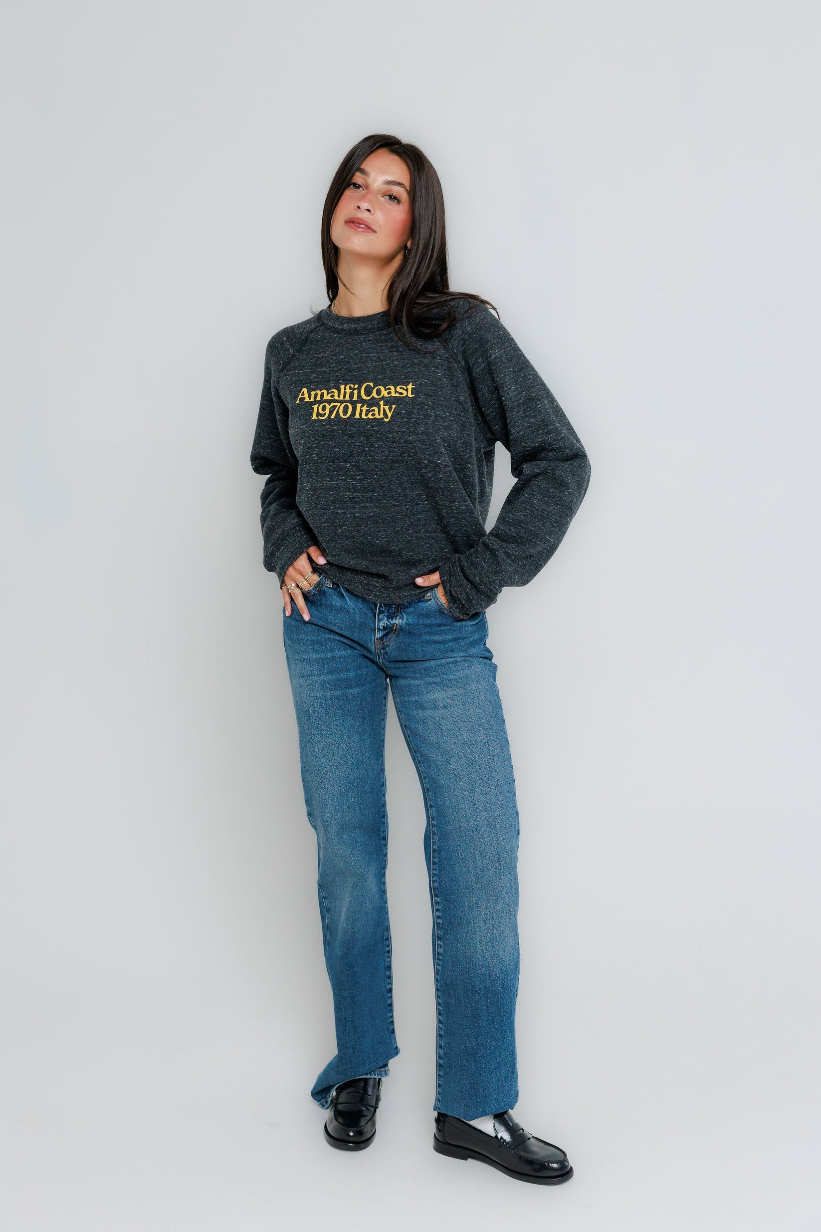 Sunny Somewhere Amalfi Coast Raglan Crew