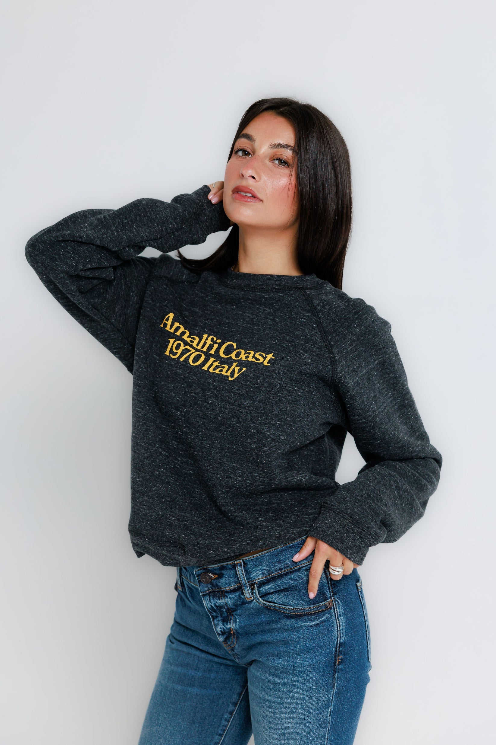 Sunny Somewhere Amalfi Coast Raglan Crew